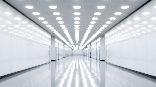 Medical facility interior with modern lighting design