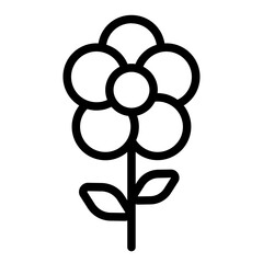 Simple Flower Icon Flat Design Vector Illustration © NAzani