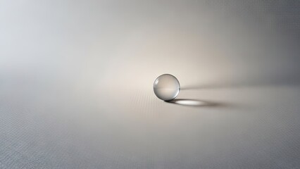 Transparent Sphere on White Surface
