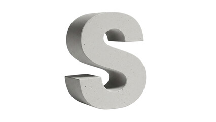 Fototapeta premium The letter is made from concrete and has white color with small.