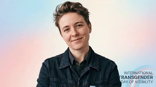 Non Binary Person with Arms Crossed Smiling in Studio