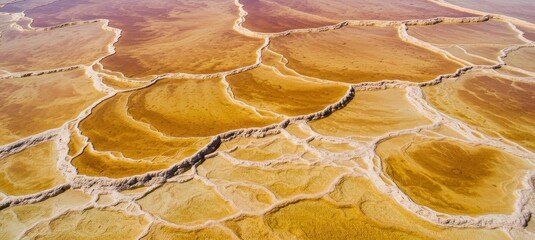 Abstract Aerial View of a Geological Marvel: An intricate, eye-level aerial perspective of the earth's natural abstract forms. An amazing display of nature's artistry.