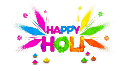 Holi festival colorful powder exploding  vibrant celebration