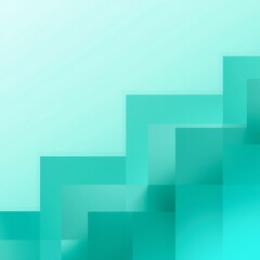 Teal and Cyan Abstract Geometric Background with Transparent Overlapping Rectangles for Business Growth