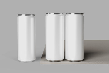 drink soda can mockup with minimal scene
