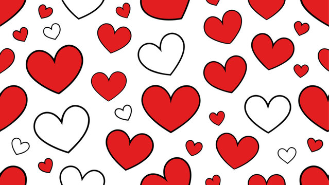 Scattered hearts pattern