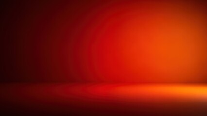 Empty, dark gradient stage with red, orange and brown hues