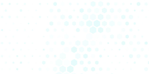 Hexagon halftone gradient texture. Abstract black grunge background. Geometric retro halftone tech wallpaper. Fading wavy hexagonal pattern backdrop. Vector vanishing honeycomb grunge bitmap overlay