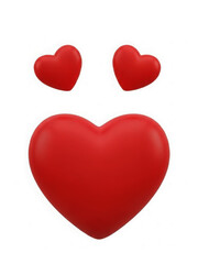 Three red hearts
