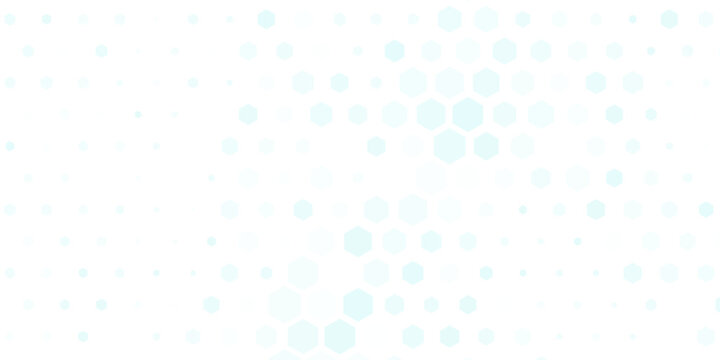 Hexagon halftone gradient texture. Abstract black grunge background. Geometric retro halftone tech wallpaper. Fading wavy hexagonal pattern backdrop. Vector vanishing honeycomb grunge bitmap overlay