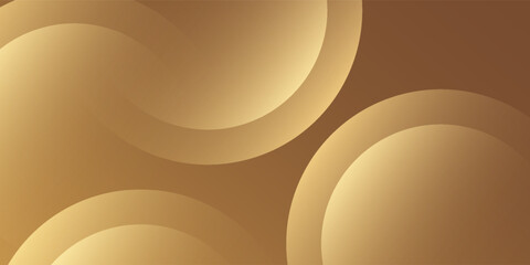 Minimalist banner background brown and yellow gradations.circle shape.vector