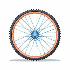 Roue de v&eacute;lo stylis&eacute;e &ndash; illustration vectorielle d&eacute;taill&eacute;e sur fond blanc