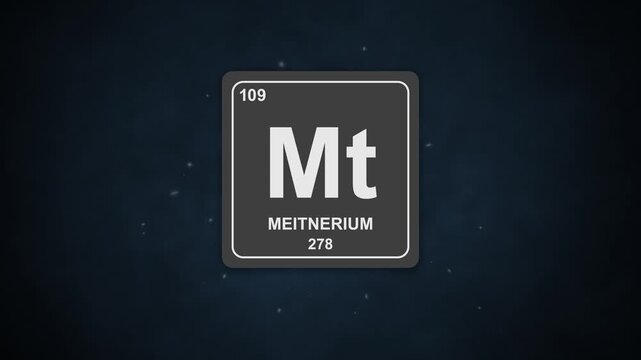 Dramatic burst unveils Meitnerium with vibrant particles and smoky haze