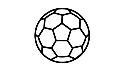 Obraz premium Soccer ball icon for sports design and web interface, minimalist vector