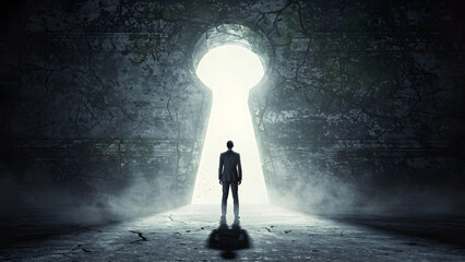 Obraz premium Opportunity and success keyhole concept