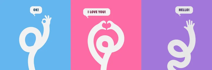 Fototapete Rund Positive Typografie Vibrant abstract poster with Playful wavy hand illustrations and flowing shapes in warm colors featuring colorful, fluid wavy lines for a dynamic, modern feel, creative motivational design typography   © icons gate