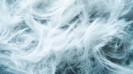 Obraz premium Soft white fibers rest on a blue surface during daylight hours