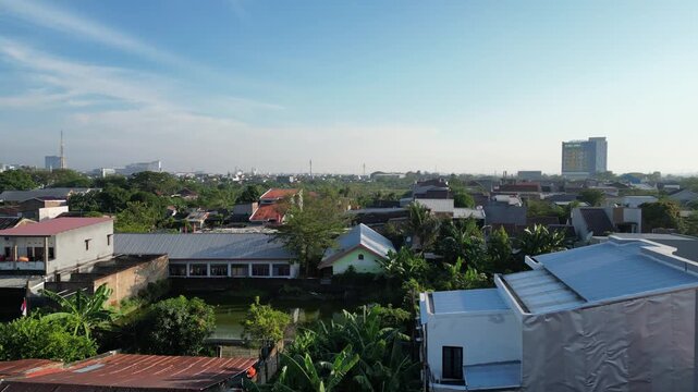 aerial view of the city Makassar