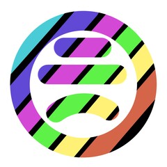 colorful font letter a