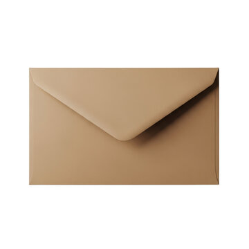 Brown envelope isolated on transparent background