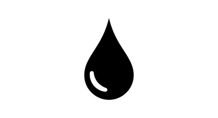 Fototapeta premium Black drop liquid water symbol icon.