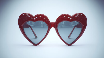 Heart-shaped sunglasses isolated 