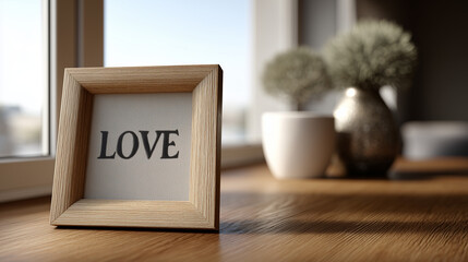 Love-themed photo frame