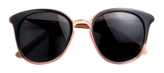 These fashionable cat-eye sunglasses feature dark lenses set in a sleek rose gold frame. Perfect for adding a touch of elegance to any outfit or occasion