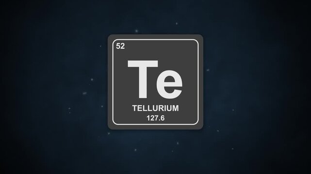 52 Tellurium Te element atomic animation chemistry periodic table