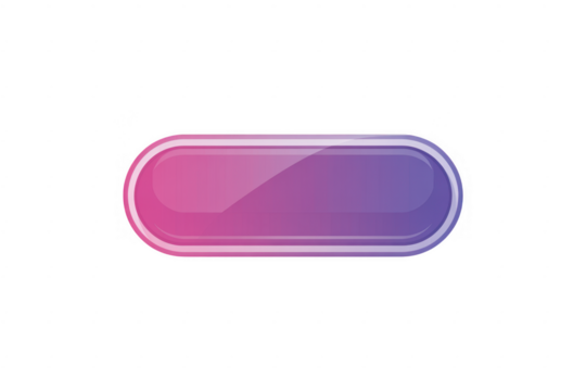 Pink and Purple Gradient Button interface isolated on a transparent background - Powered by Adobe