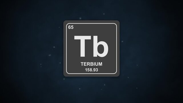 65 Terbium Tb element atomic animation chemistry periodic table