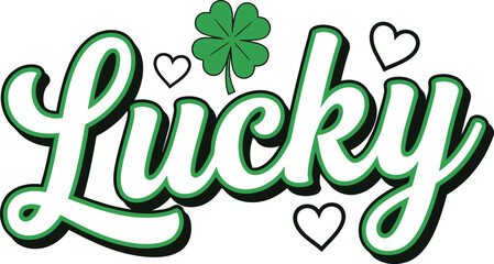Fototapeta premium St patricks day lucky shamrock hearts green