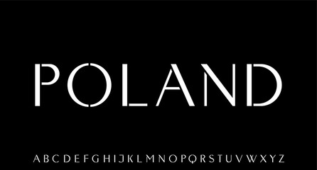 Obraz premium MEMORABLE luxury modern font alphabetical vector set 