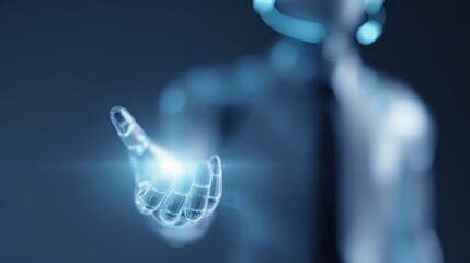 Digital chatbot customer service concept, AI robot assistant on virtual screen, online support and generative AI technology