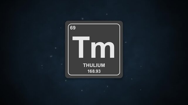 69 Thulium Tm element atomic animation chemistry periodic table