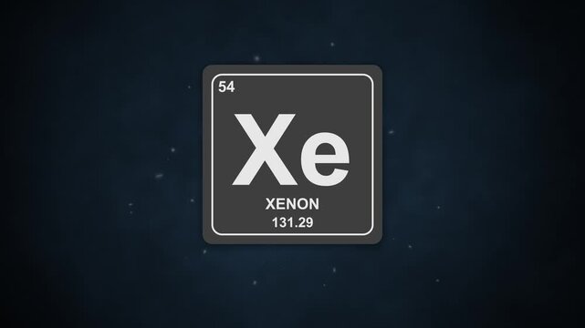 Background tile radiates with glowing xenon symbol for lighting displays