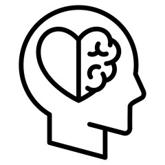 Mental Health  Icon Element For Design