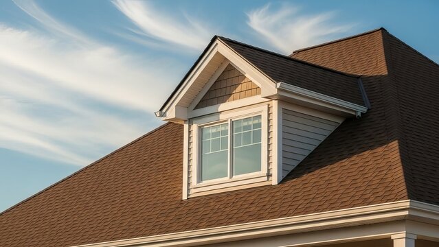 Roof of a house with a dormer window