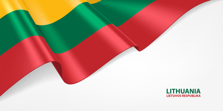 Lithuania flag. Lithuanian national flag on a white background. National flag background design. - Powered by Adobe