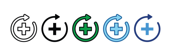 Recovery  Icon Set Multiple Style Collection