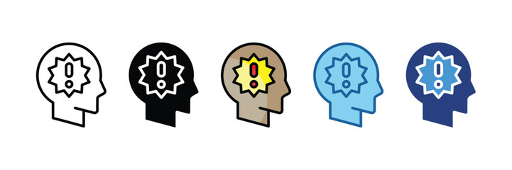 Panic Attacks  Icon Set Multiple Style Collection