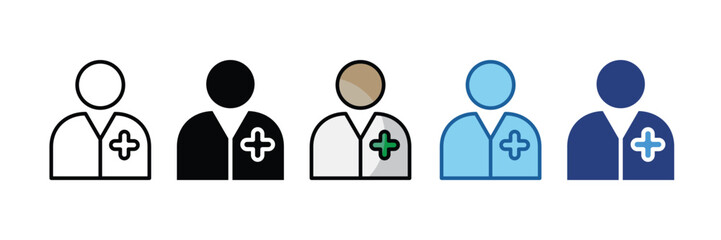 Doctor  Icon Set Multiple Style Collection