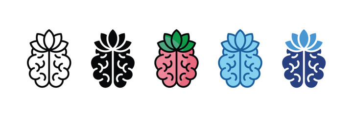 Mindfulness  Icon Set Multiple Style Collection