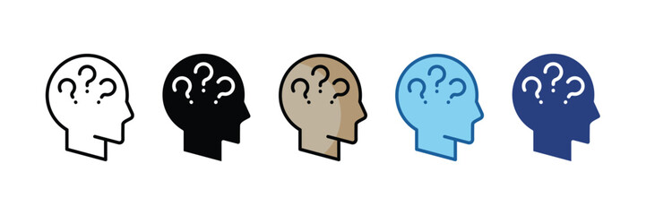 Dementia  Icon Set Multiple Style Collection