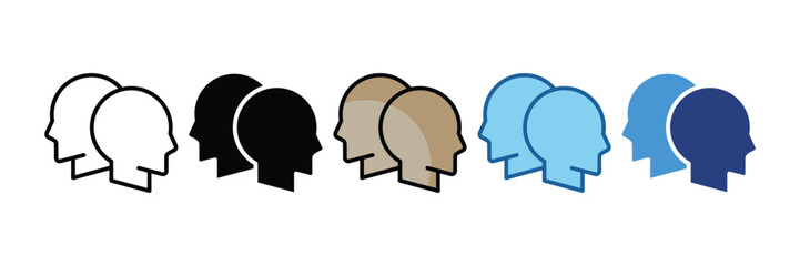 Multiple Personality  Icon Set Multiple Style Collection