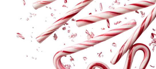 Brightly colored candy canes twist and turn, forming a joyful border. Perfect for adding a festive touch to holiday designs or decorations. These candies bring cheer to any festive event