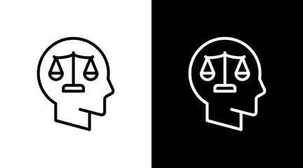 Mind Balance  White Icon Set Design