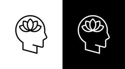 Stress Relief  White Icon Set Design