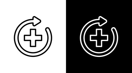 Recovery  White Icon Set Design