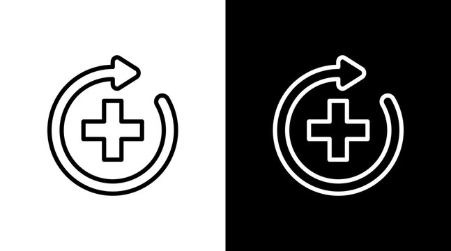 Recovery  White Icon Set Design